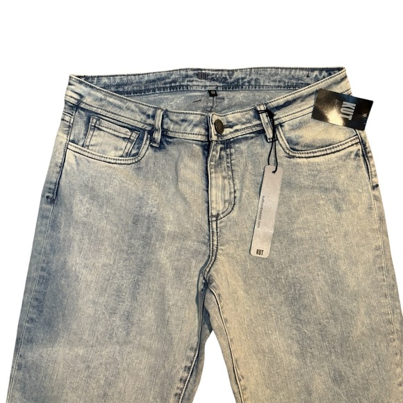 KUT from the kloth acid wash roll up cropped jeans 10 NWT - Picture 4 of 7